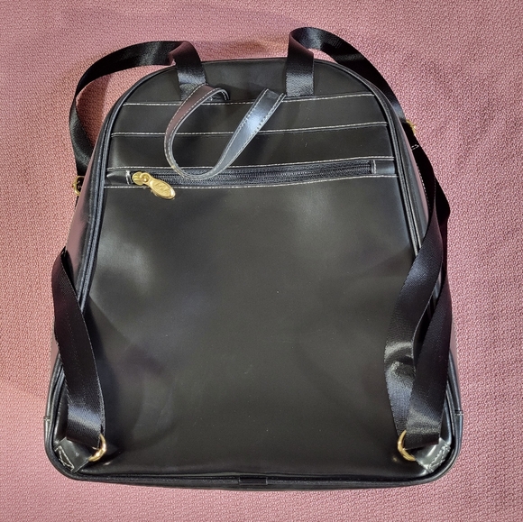 McKlein / Moline Leather Business Laptop Tablet Backpack Black Women's Bag - Picture 9 of 14